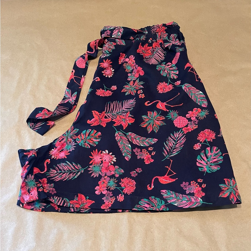 Sky and Sand Tropical shorts with Flamingos | Large
